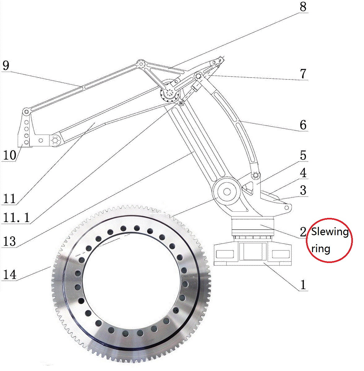 Slwing -Ring f&uuml;r Roboter