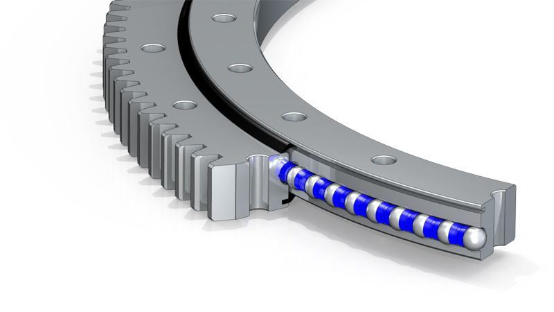 China Wanda Single Row Vier -Punkte -Kontaktball -Schlimmungsringlager mit &auml;u&szlig;erem Gang mit hohem Dreh -Dreh -Plattenlager