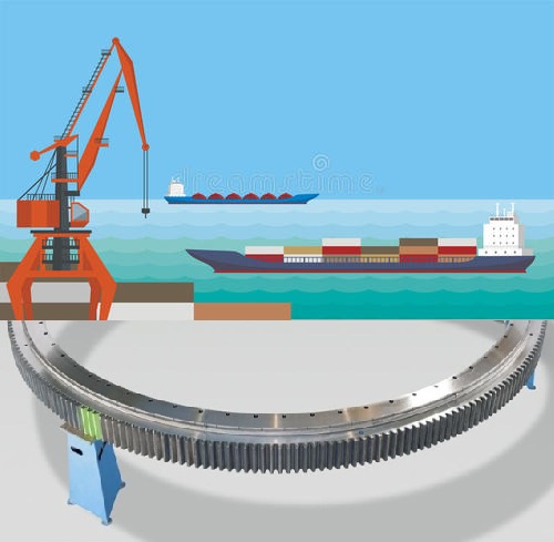 PORT CRANE SLEWING LEARING